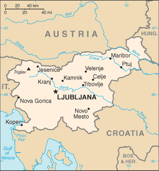 Map of Slovenia