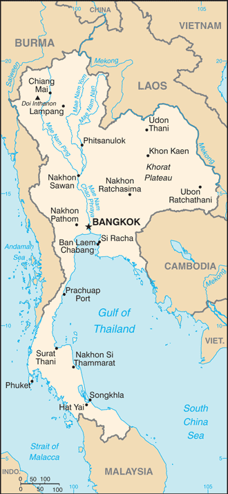 Map of Thailand